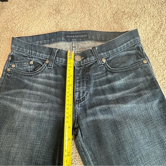 ROCK & Republic Brie Boot Cut blue denim jeans Sz 27 - Picture 13 of 14
